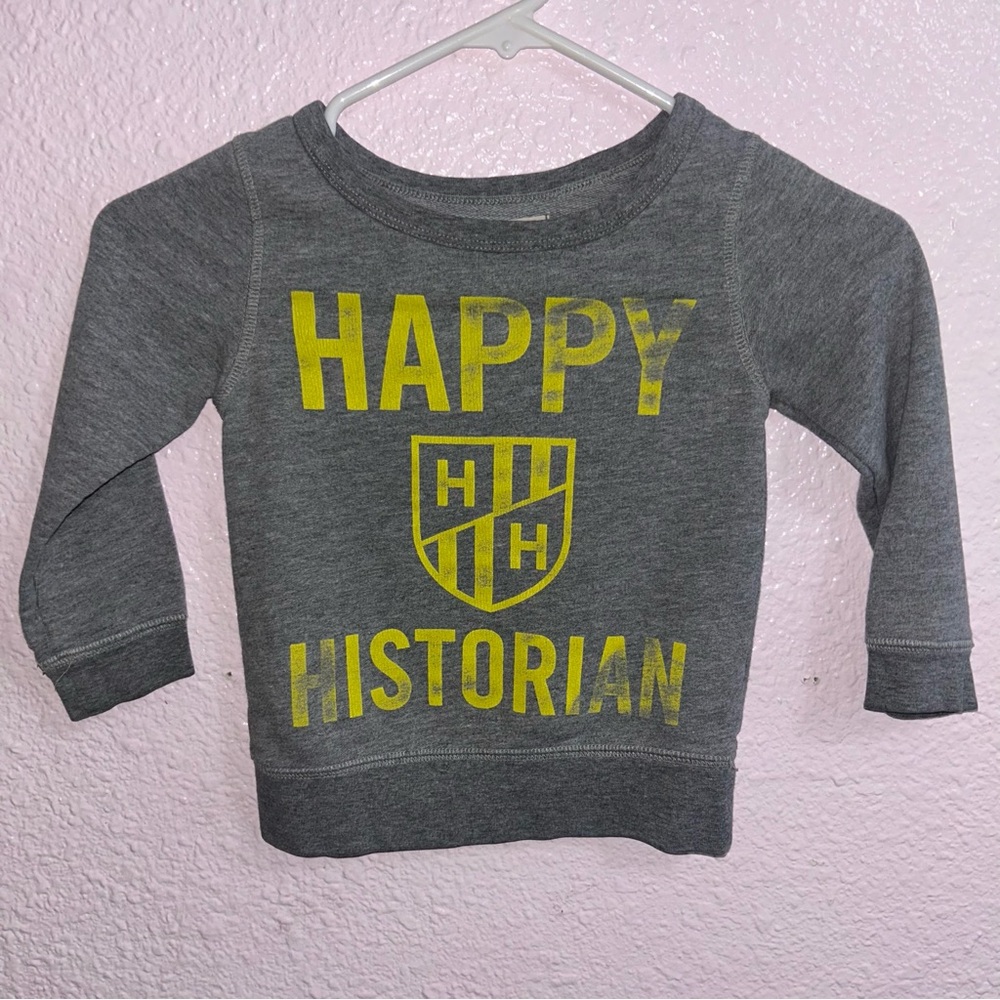 Gray Kids Shirt with Yellow Print